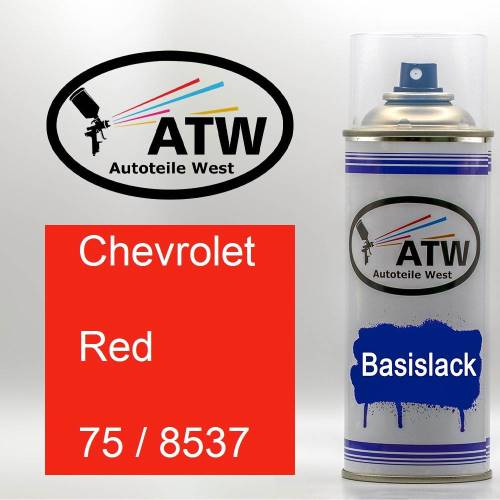 Chevrolet, Red, 75 / 8537: 400ml Sprühdose, von ATW Autoteile West.